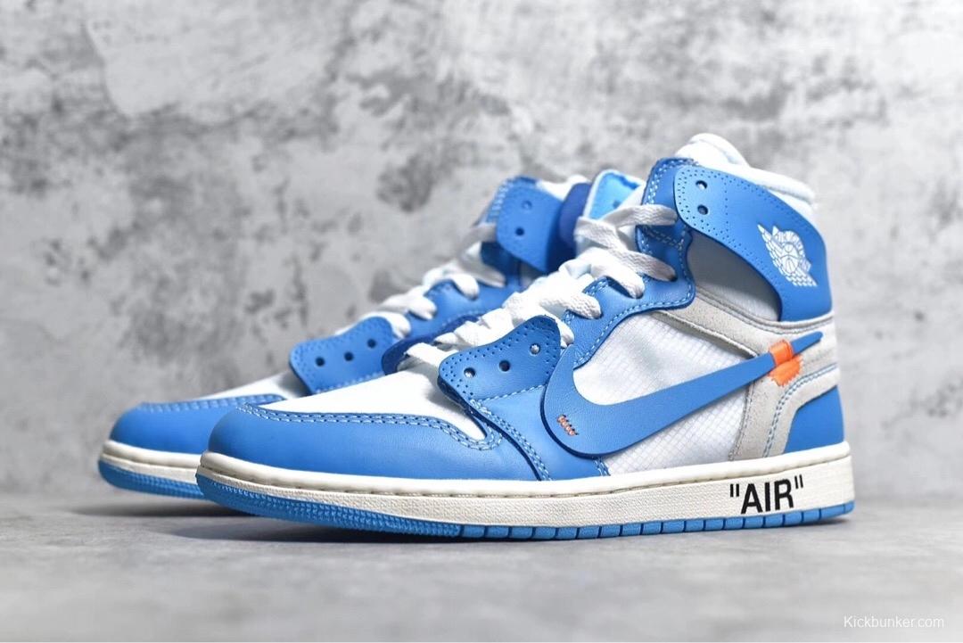 Air Jordan 1Retro High Off-White University Blue UNC