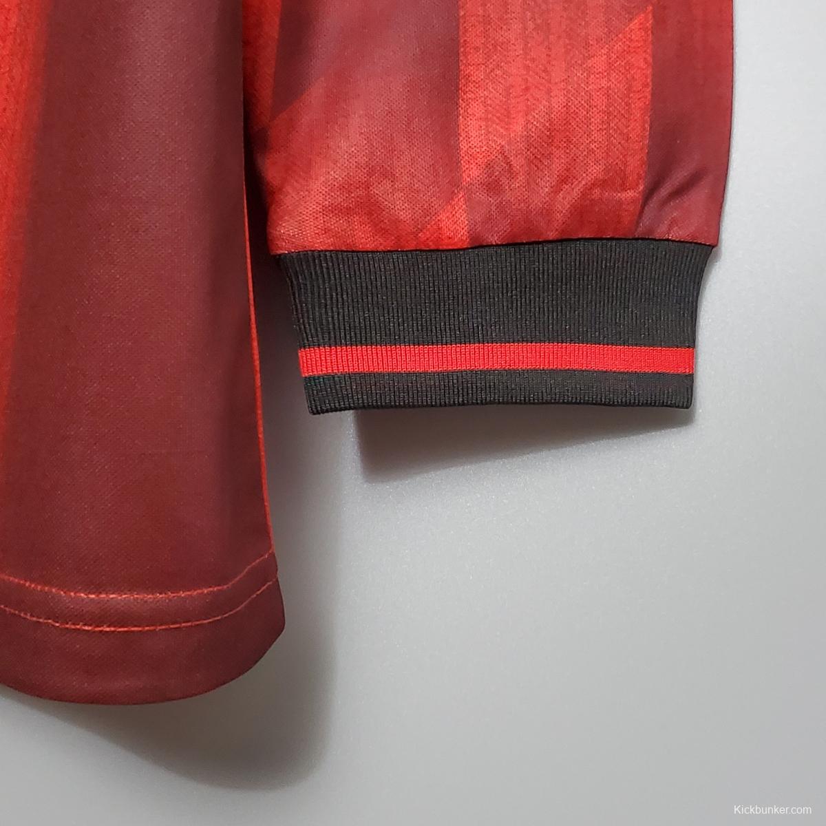 Retro Long Sleeve 96/97 Manchester United Home Soccer Jersey