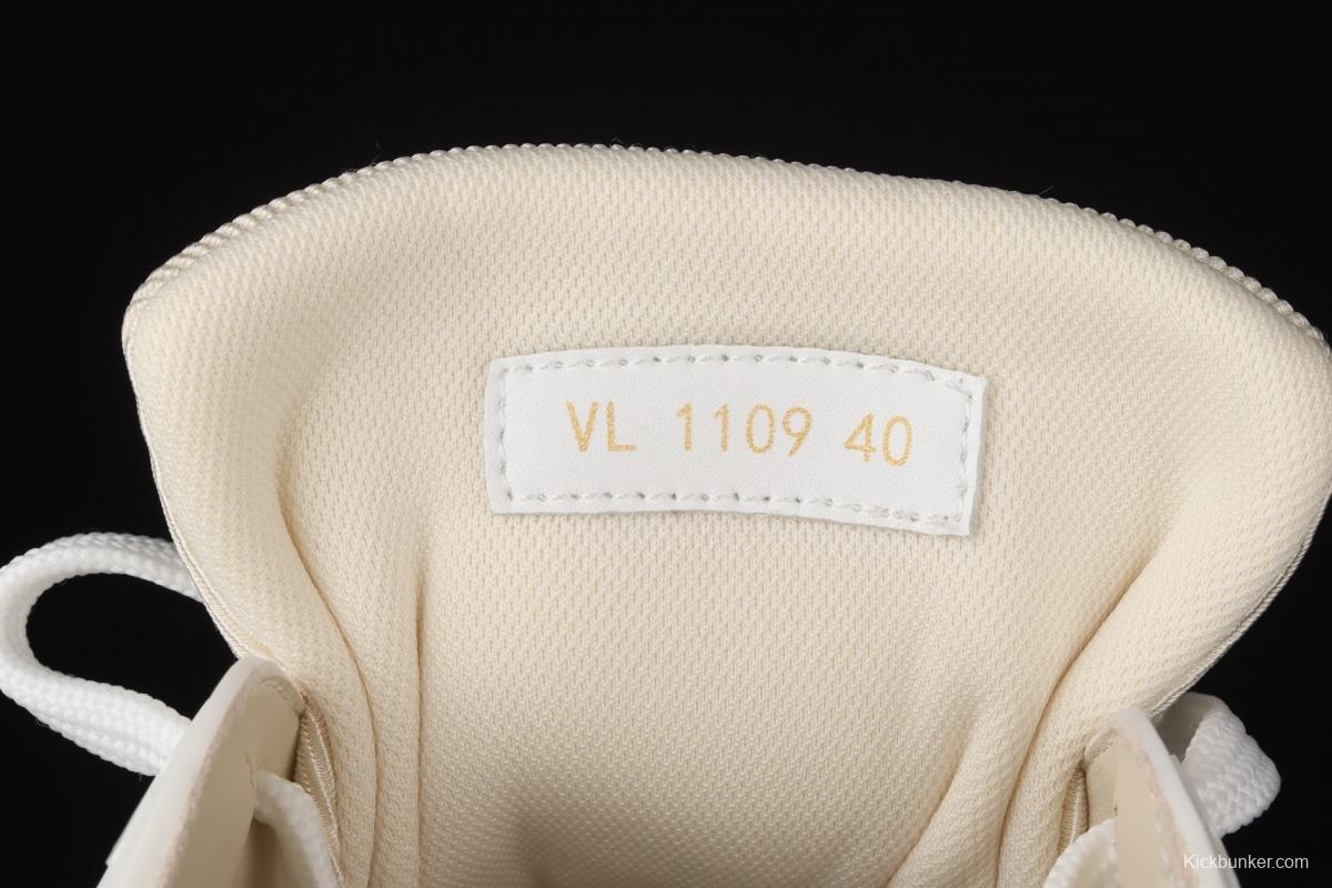 Authentic LV 2021ss early spring fashion catwalk sneakers 400N APRICOT