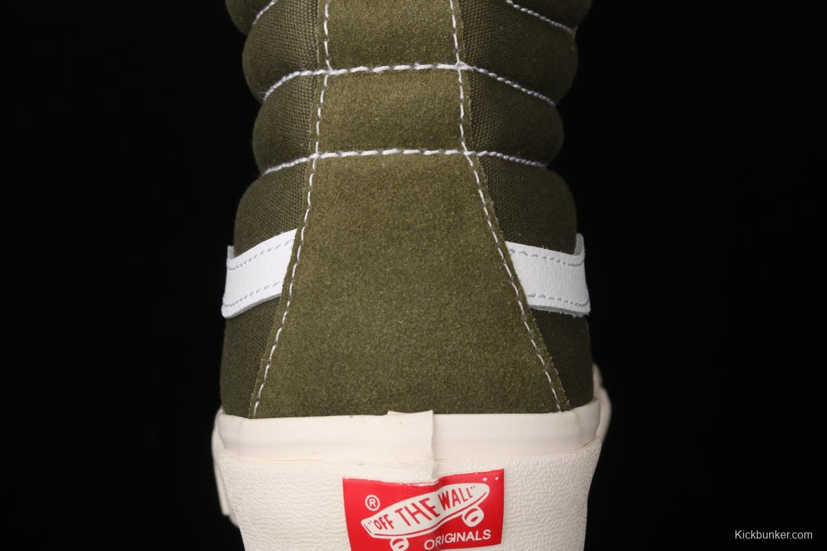 Vans SK8-Hi Vault OG army green high-top canvas shoes VN0OZE8XY