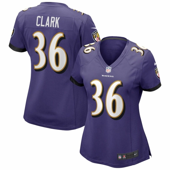 Women's Chuck Clark Purple Player Limited Team Jersey
