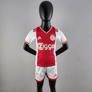 22/23 Kids Kit Ajax Home Size：16-28 Soccer Jersey