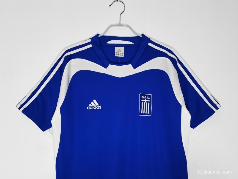 Retro 2004 Greece Home Soccer Jersey