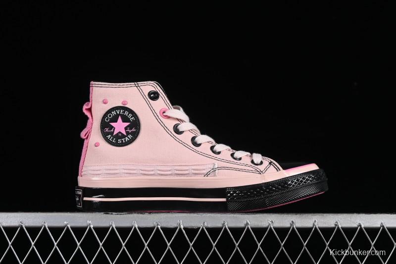 Converse Chuck 70s High Top Casual Sneakers in Black and Pink - A09541C
