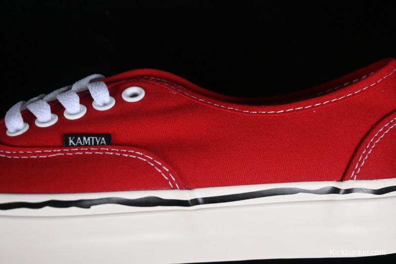 Kamiya x Vulcanize Sneaker 23AW High-End Line Mihara Yasuhiro Dissolution Red Shawn Yue Same Style Painted Letters Low-Top Canvas Shoes