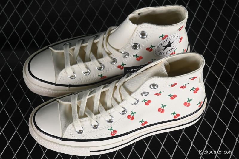 Converse Chuck 1970s Official Cherry Embroidery Canvas Sneakers - A08863C