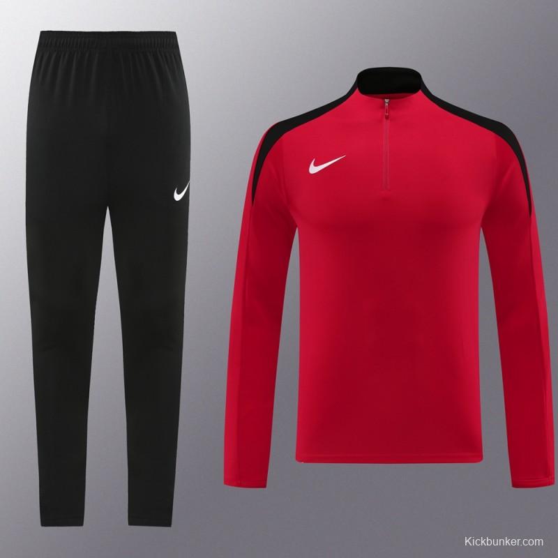 24/25 Nike Red Half Zipper Jacket+Long Pants