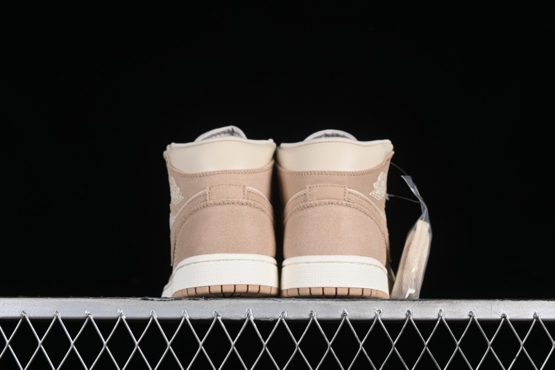Nike Air Jordan 1 Mid AJ1 Khaki Mid-Top Basketball Shoes - FJ3448-200