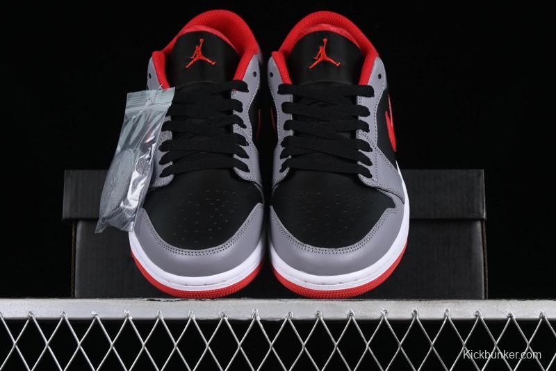 Nike Air Jordan 1 Low AJ1 Cement Grey Low-Top Casual Sneakers - 553558-060