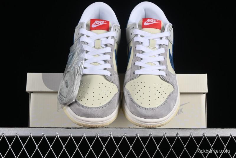 Nike SB Dunk Low UN Collaboration - Blue Dragon Scale Anniversary High-End Custom Low-Top Casual Skate Shoes - FC2025-302