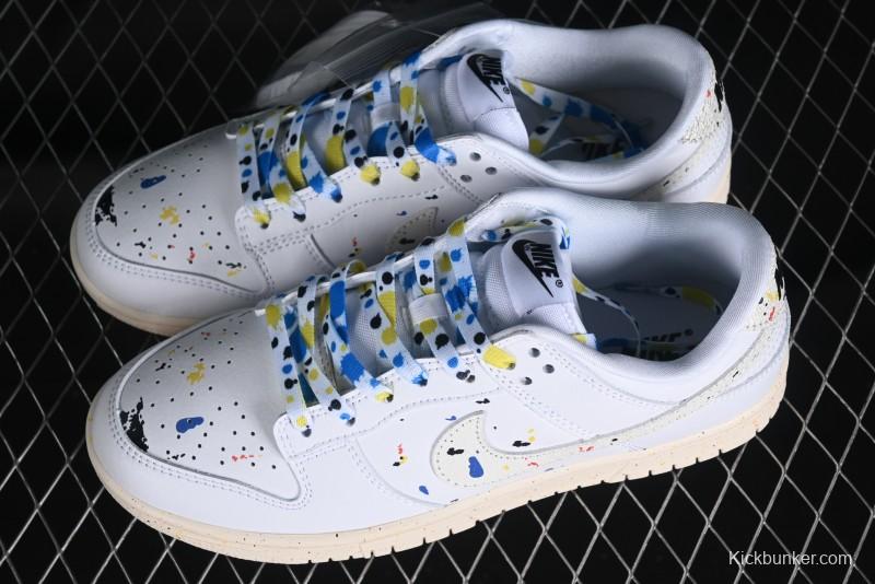 Nike SB Dunk Low Color Ink Splash Anniversary Custom Low-Top Casual Skate Shoes - FC2025-305