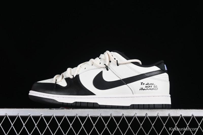 Nike Dunk Retro Saml Panda Mischief Low-Top Casual Sneakers with SB Lace and Retro Black-White Design - DD1391-100