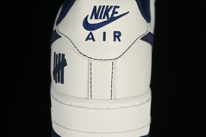 Nike Undefeated Air Force 1'07 Low Casual Sneakers in Deep Blue with Custom Leather and Reflective Details - UN2395-522