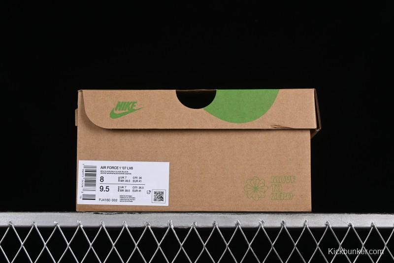 Nike Air Force 1 '07 Low White Black Canvas Casual Sneakers - FJ4160-002