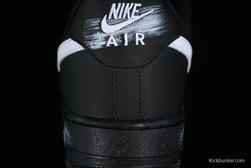 Nike Air Force 1 '07 Low Classic Black White Swoosh Casual Sneakers - FZ0627-010