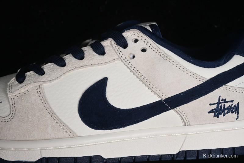 Stussy x Nike SB Dunk Low Collaboration Anniversary Edition Premium Customized Low-Top Casual Skate Shoes - DQ1098-339