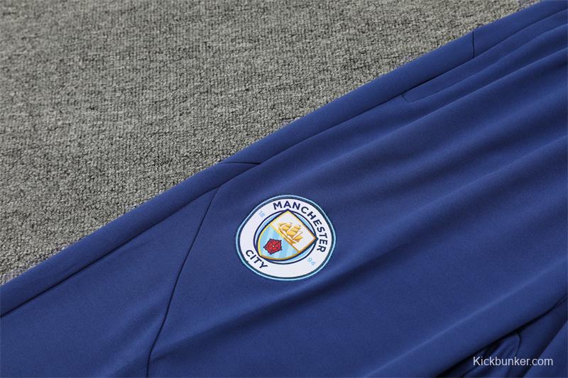 24/25 Manchester City Light Blue Half Zipper Jacket+Long Pants