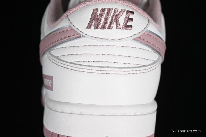 Nike Supreme x SB Dunk Low Collaboration - Rouge Pink Anniversary High-End Custom Low-Top Casual Skate Shoes - DY1503-006
