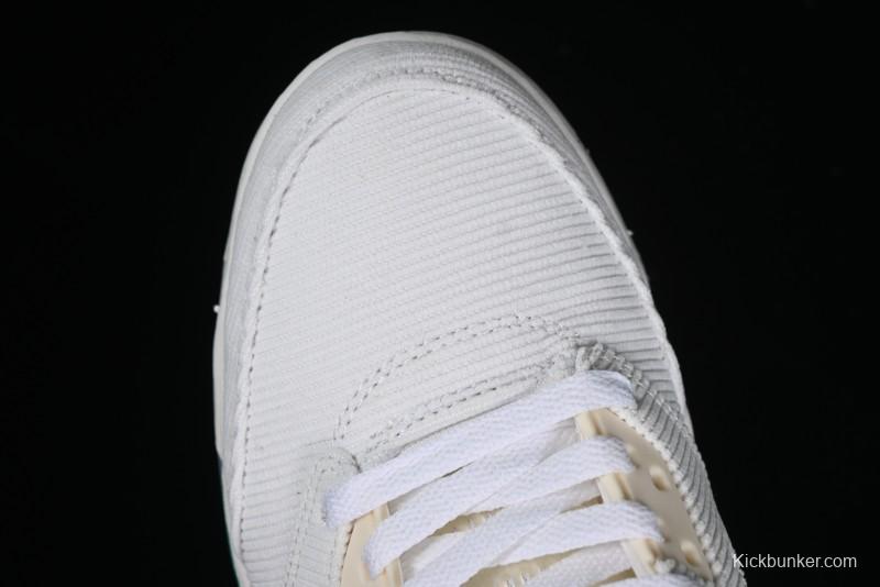 Nike Air Jordan 5 Low Retro Sneakers in White Orange Green Corduroy - CW4204-100