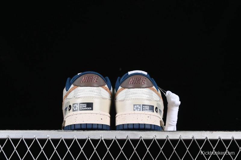 Nike SB Dunk Low Panda Prank Pioneer Knight Survival Beige Brown SB Strap Low Top Casual Skate Shoes - DD1391-400