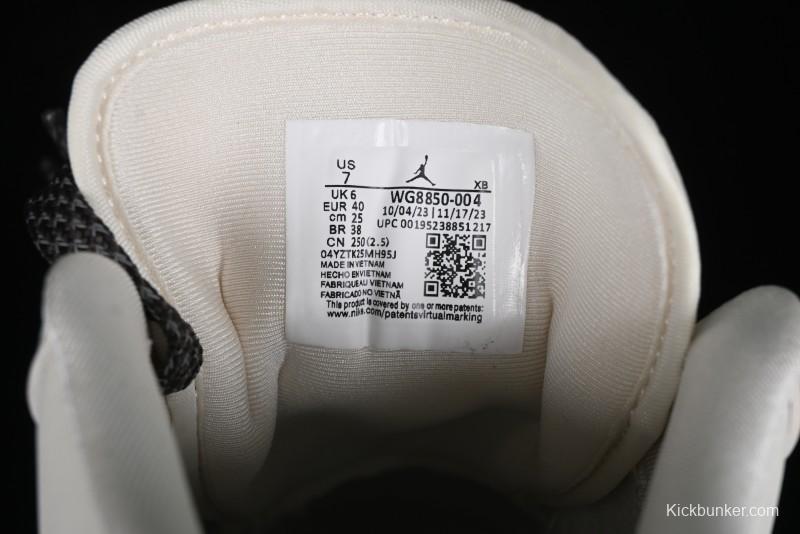 Nike Air Jordan 1 Low LV Collaboration Sneakers - Classic Monogram Swoosh in Off-White - WG8850-004