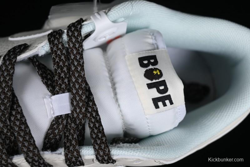 Nike SB Dunk Low BAPE Collaboration Anniversary Edition - White with Brown Swoosh Low-Top Casual Skate Shoes - XD6188-019