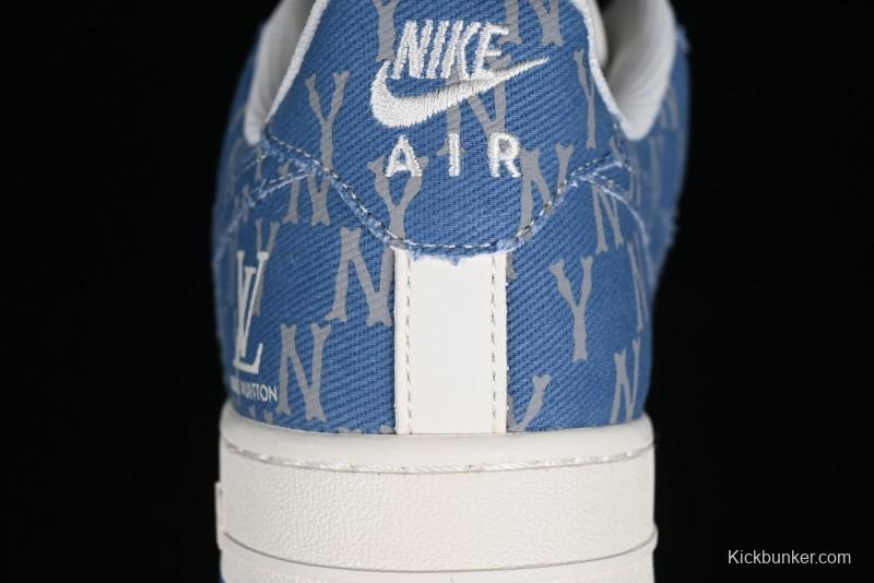 Nike Air Force 1 '07 Low LV Collaboration - Denim Double Swoosh Low-Top Casual Sneakers - HD1968-028
