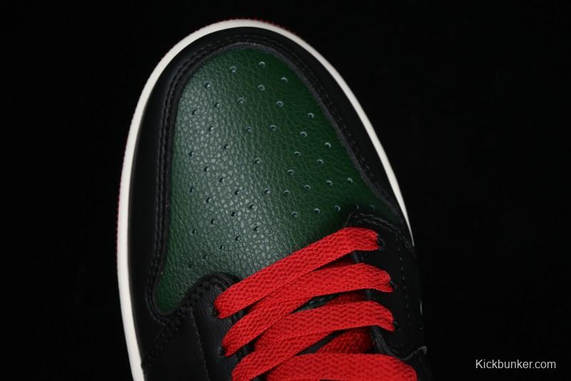 Nike Air Jordan 1 Low AJ1 Black Green Casual Sneakers - CZ0775-036