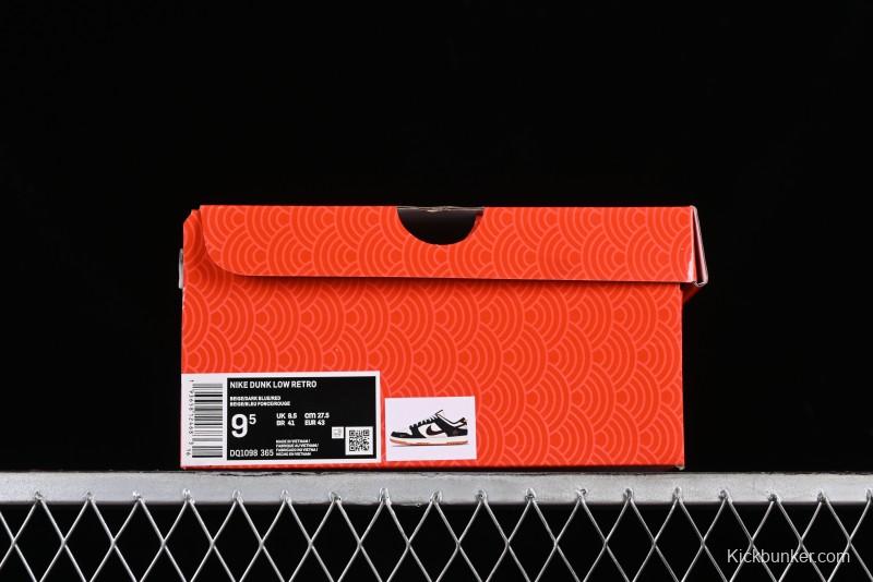 Nike SB Dunk Low Year of the Dragon Limited Edition - Dark Pattern Blue Red Swoosh Anniversary Custom Low-Top Casual Skate Shoes - DQ1098-365