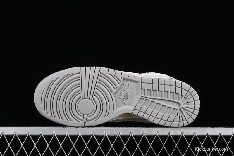 Nike SB Dunk Low LV Collaboration - Double Swoosh Beige Grey Anniversary High-End Custom Low-Top Casual Skate Shoes - FC2025-306