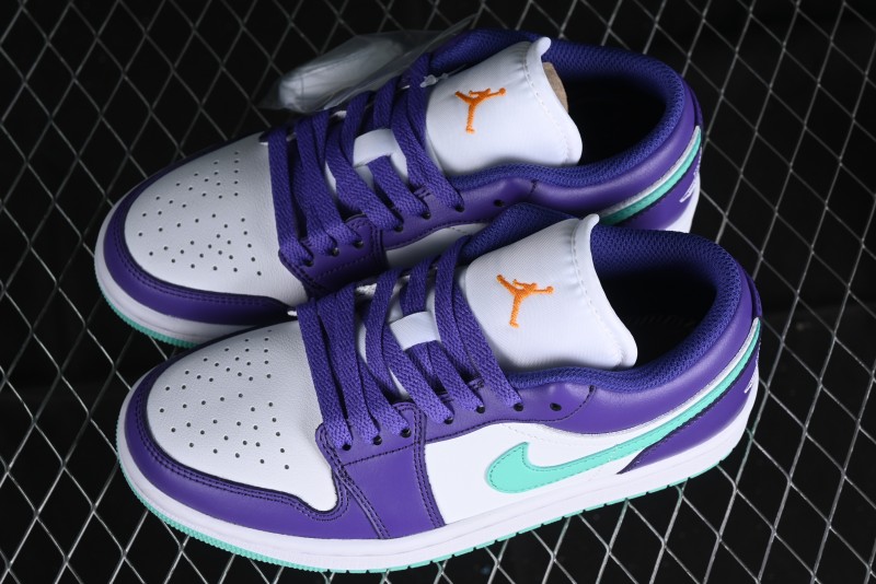 Nike Air Jordan 1 Low AJ1 Charlotte Hornets Lifestyle Casual Sneakers - HJ9013-550