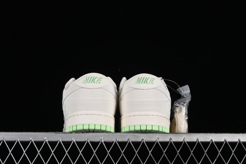 Nike SB Dunk Low LV Collaboration - Double Swoosh Fluorescent Green Anniversary High-End Custom Low-Top Casual Skate Shoes - XX2025-321
