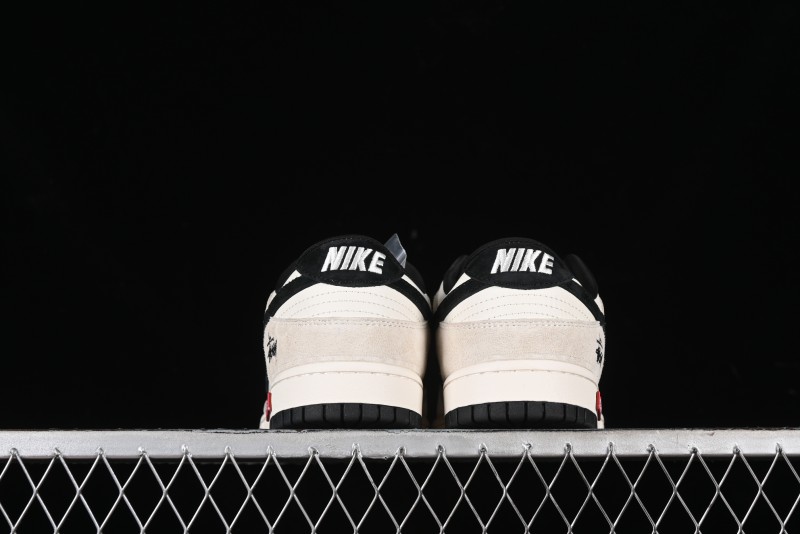Nike SB Dunk Low x Supreme x Stussy Triple Collaboration Off-White Black Swoosh Anniversary High-End Custom Low-Top Casual Skate Shoes - SJ2068-270