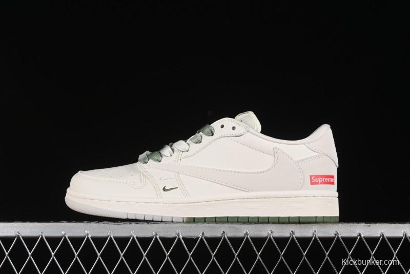 Nike Travis Scott x Fragment Design x Air Jordan 1 Low OG SP AJ1 Supreme Collaboration - BB2299-810