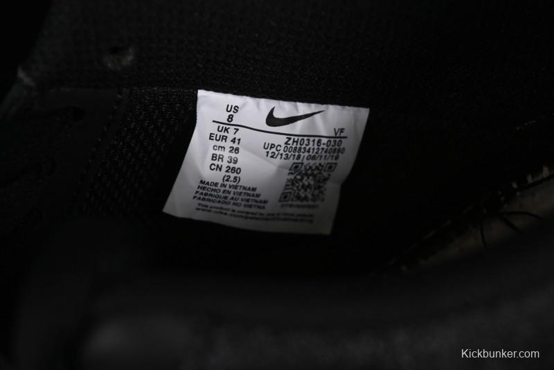 Nike Air Force 1 '07 Low Cleanfit High Street Retro Style All Black Star-Studded Diamond Accents Lace-Up Low-Top Casual Sneakers - ZH0316-030