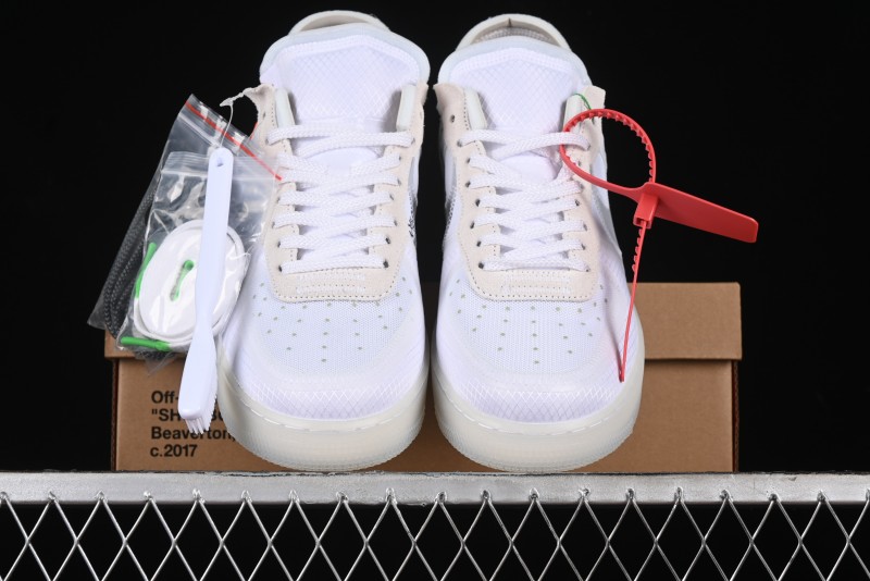 Nike Off White x Air Force 1 Low OW Transparent White Sneakers - AO4606-100