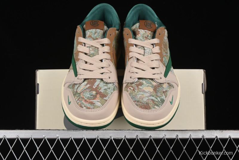 Nike Travis Scott x Fragment Design x Air Jordan 1 Low OG SP AJ1 Retro Sneakers - JH6088-611