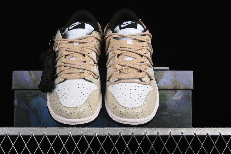 Nike Dunk Low Panda Prank Summer Theme Love Khaki Pudding Milk Tea SB Strap Low-Top Casual Sneakers - CW1590-100