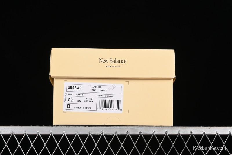 New Balance Made In USA M993 Series Classic Retro Casual Running Shoes - U993WS