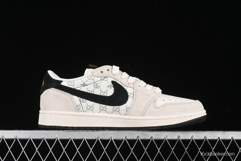 Nike Travis Scott x Fragment Design x Air Jordan 1 Low OG SP AJ1 Retro Sneakers - SJ2068-106