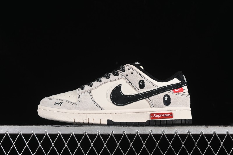 Nike SB Dunk Low Supreme x Bape Anniversary Custom Sneakers - MM1089-017
