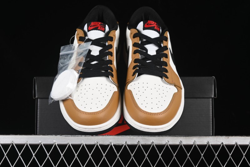 Nike Air Jordan 1 Low OG AJ1 Black Brown Low-Top Lifestyle Basketball Shoes - CZ0790-107