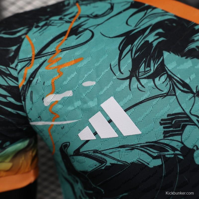 Player Version 2025 Japan Teal with Anime Warrior Jersey