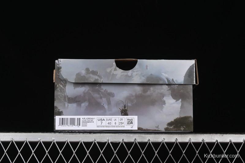 Nike Travis Scott x Fragment Design x Air Jordan 1 Low OG SP AJ1 Low-top Casual Sneakers - DM6688-610