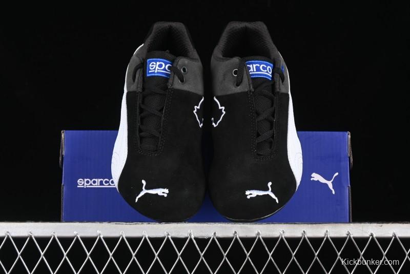 Puma Sparco Future Round Toe Lace-Up Leather Cowhide Fabric Low-Top Lifestyle Casual Shoes - 307936-01