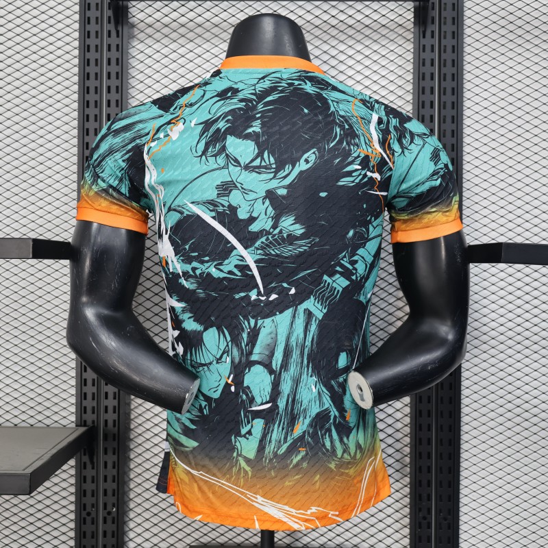 Player Version 2025 Japan Teal with Anime Warrior Jersey