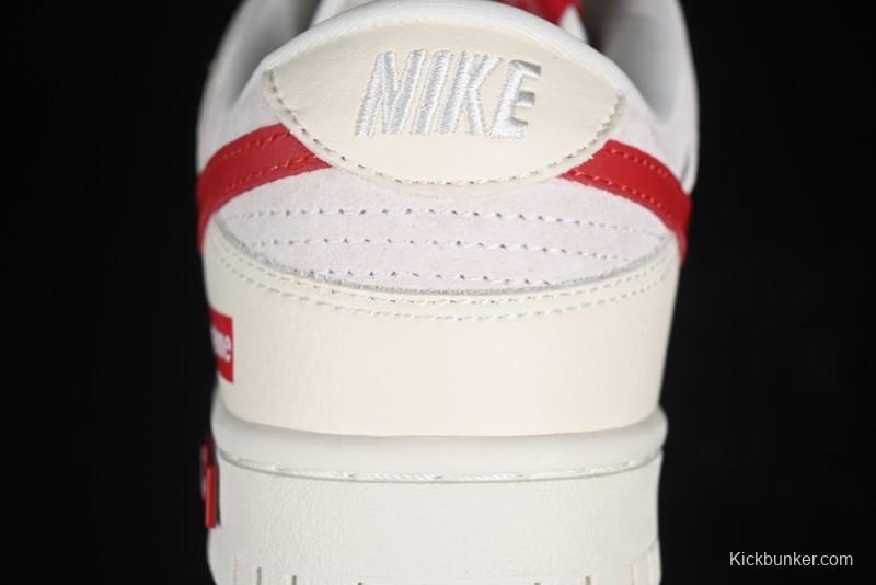 Nike SB Dunk Low Supreme Collaboration - Anniversary Edition Customized Low-Top Casual Skate Shoes - KK1333-002