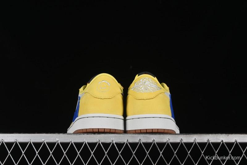 Nike Travis Scott x Air Jordan 1 Low OG AJ1 Collaboration Shoes with Reverse Swoosh - DZ4137-700