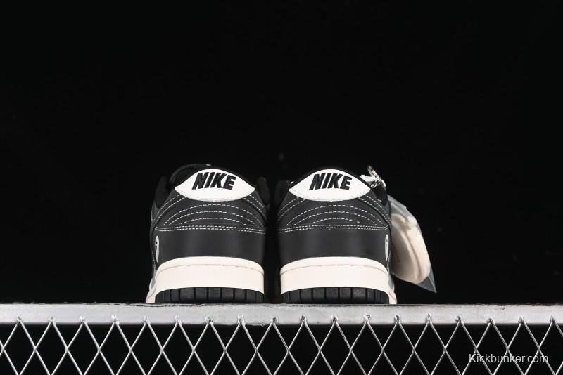 Nike SB Dunk Low BAPE Collaboration Anniversary Edition - White Grey Black Low Top Casual Skate Shoes - BB8969-007