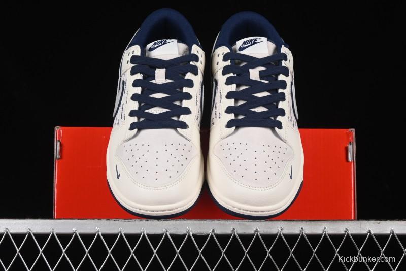 Nike SB Dunk Low Supreme Collaboration - Off-White Double Swoosh Anniversary Custom Low-Top Casual Sneakers - XX2025-288